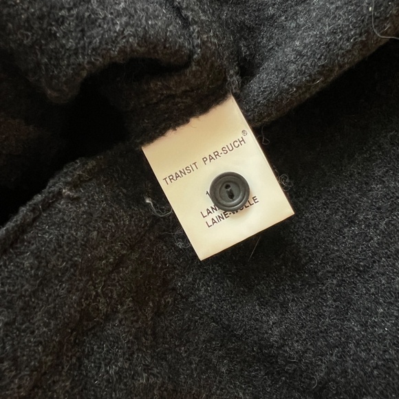 Black Wool Zipper & Button Tank Top - Picture 6 of 7